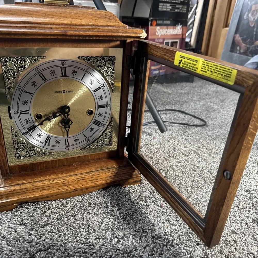 Howard Miller Graham Bracket Mantel Clock 612-437, Windsor Cherry Finish, No Key